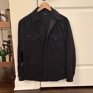 Uniqlo Men's Dark Gray Corduroy Shirt Jacket